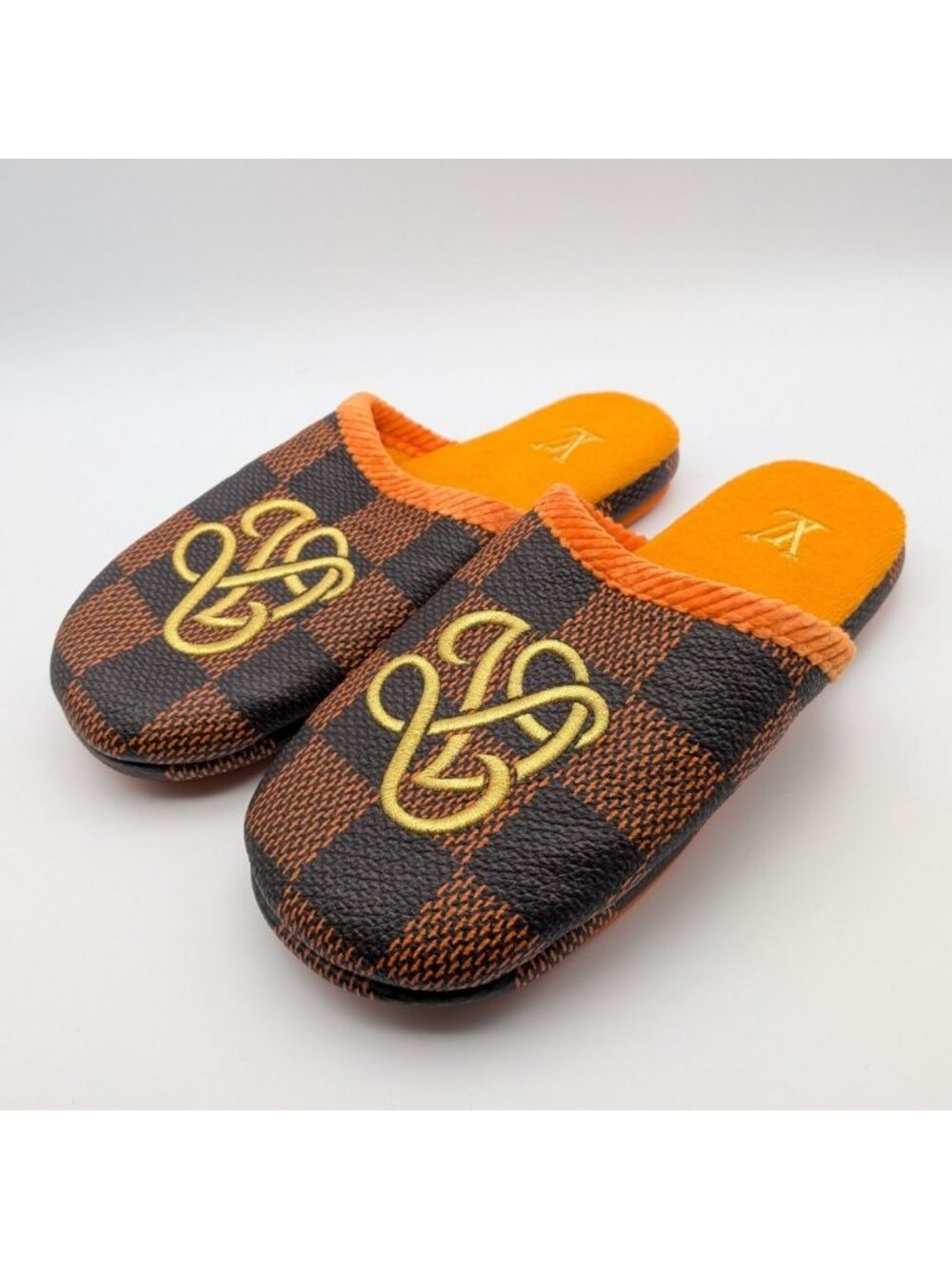 Louis Vuitton Palace Line Damier Bou Orange Sandals Slippers